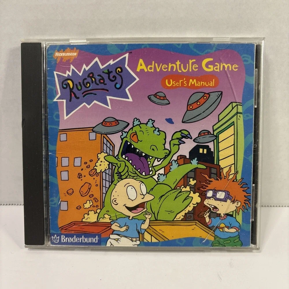 Rugrats Adventure Game CD-ROM Demo Windows 95 Mac Broderbund Nickelodeon 1998